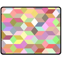 Mosaic Background Cube Pattern Fleece Blanket (medium)  by Sapixe