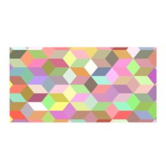 Mosaic Background Cube Pattern Satin Wrap