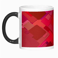 Red Background Pattern Square Morph Mugs