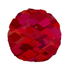 Red Background Pattern Square Standard 15  Premium Round Cushions