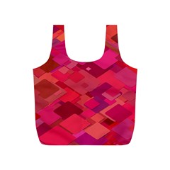 Red Background Pattern Square Full Print Recycle Bags (s) 
