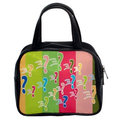 Question Mark Problems Clouds Classic Handbags (2 Sides)