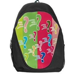 Question Mark Problems Clouds Backpack Bag