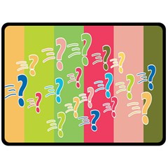 Question Mark Problems Clouds Double Sided Fleece Blanket (large) 