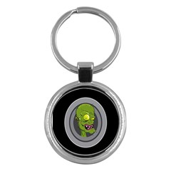 Zombie Pictured Illustration Key Chains (round)  by Sapixe