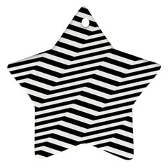 Zig Zag Zigzag Chevron Pattern Star Ornament (two Sides)