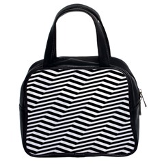 Zig Zag Zigzag Chevron Pattern Classic Handbags (2 Sides)