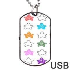 Stars Set Up Element Disjunct Image Dog Tag Usb Flash (two Sides) by Sapixe