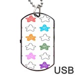 Stars Set Up Element Disjunct Image Dog Tag USB Flash (Two Sides) Back