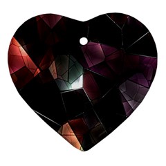 Crystals Background Design Luxury Heart Ornament (two Sides) by Sapixe