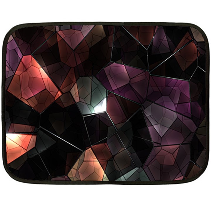 Crystals Background Design Luxury Fleece Blanket (Mini)