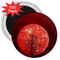 The Background Red Moon Wallpaper 3  Magnets (100 Pack)