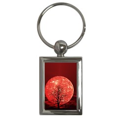The Background Red Moon Wallpaper Key Chains (rectangle) 