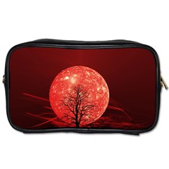 The Background Red Moon Wallpaper Toiletries Bags