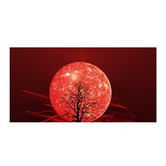 The Background Red Moon Wallpaper Satin Wrap