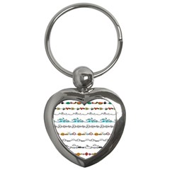 Decoration Element Style Pattern Key Chains (heart)  by Sapixe