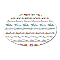 Decoration Element Style Pattern Oval Magnet by Sapixe