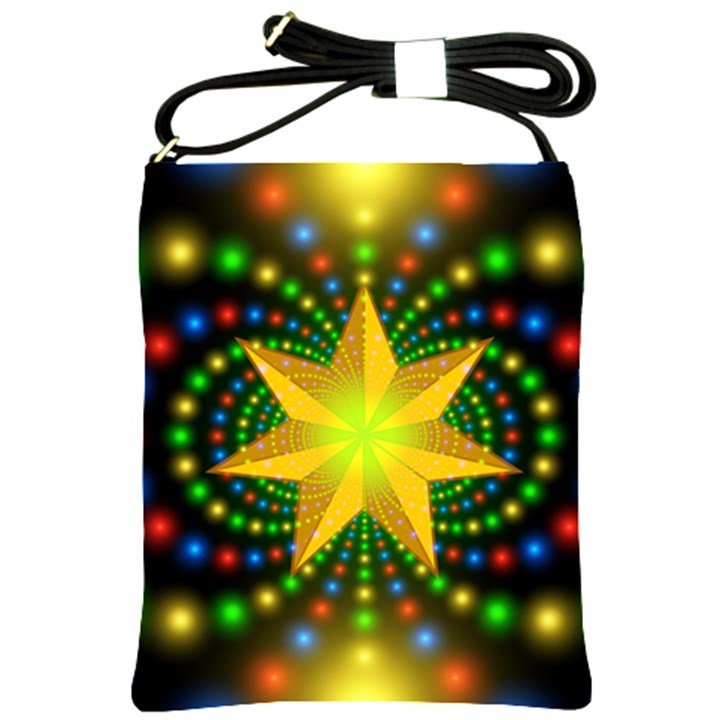 Christmas Star Fractal Symmetry Shoulder Sling Bags