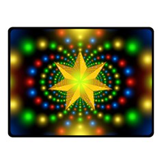 Christmas Star Fractal Symmetry Double Sided Fleece Blanket (small)  by Sapixe