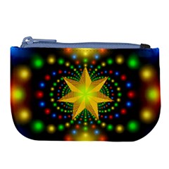 Christmas Star Fractal Symmetry Large Coin Purse