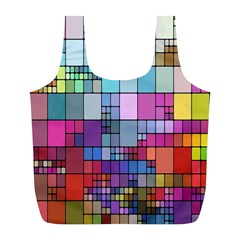 Color Abstract Visualization Full Print Recycle Bags (l)  by Sapixe