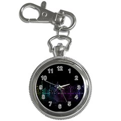 City Night Skyscrapers Key Chain Watches by Sapixe