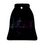 City Night Skyscrapers Bell Ornament (Two Sides) Back