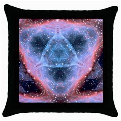 Sacred Geometry Mandelbrot Fractal Throw Pillow Case (black) by Sapixe