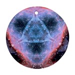 Sacred Geometry Mandelbrot Fractal Round Ornament (Two Sides) Front