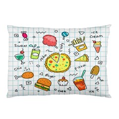 Colorful Doodle Soda Cartoon Set Pillow Case by Sapixe