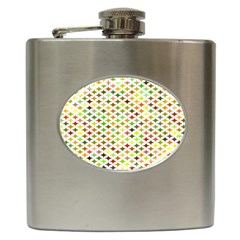 Background Multicolored Star Hip Flask (6 Oz) by Sapixe