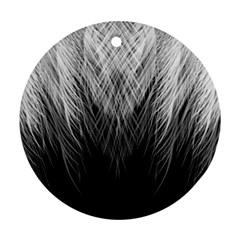 Feather Graphic Design Background Ornament (Round)