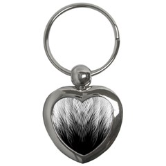 Feather Graphic Design Background Key Chains (heart)  by Sapixe