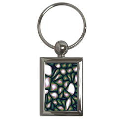 Fuzzy Abstract Art Urban Fragments Key Chains (rectangle) 