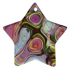 Retro Background Colorful Hippie Ornament (Star)