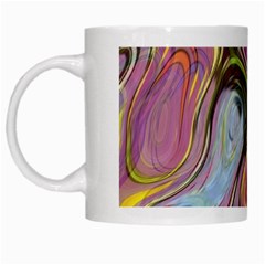 Retro Background Colorful Hippie White Mugs