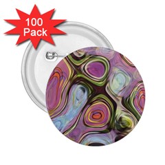 Retro Background Colorful Hippie 2.25  Buttons (100 pack) 