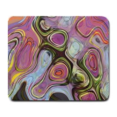 Retro Background Colorful Hippie Large Mousepads