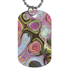 Retro Background Colorful Hippie Dog Tag (Two Sides)