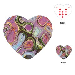 Retro Background Colorful Hippie Playing Cards (Heart) 