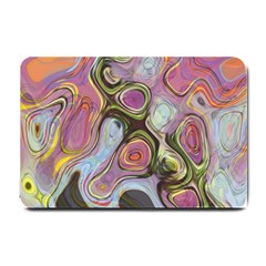 Retro Background Colorful Hippie Small Doormat  by Sapixe