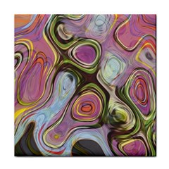 Retro Background Colorful Hippie Face Towel