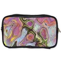 Retro Background Colorful Hippie Toiletries Bags