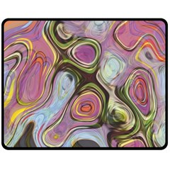 Retro Background Colorful Hippie Fleece Blanket (Medium) 