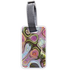 Retro Background Colorful Hippie Luggage Tags (One Side) 