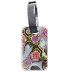 Retro Background Colorful Hippie Luggage Tags (Two Sides)