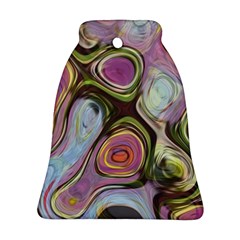 Retro Background Colorful Hippie Ornament (Bell)