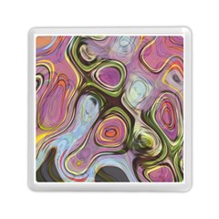 Retro Background Colorful Hippie Memory Card Reader (Square) 