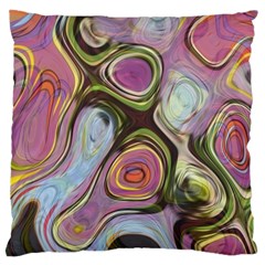 Retro Background Colorful Hippie Large Cushion Case (Two Sides)