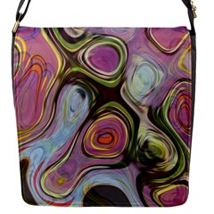 Retro Background Colorful Hippie Flap Messenger Bag (S)